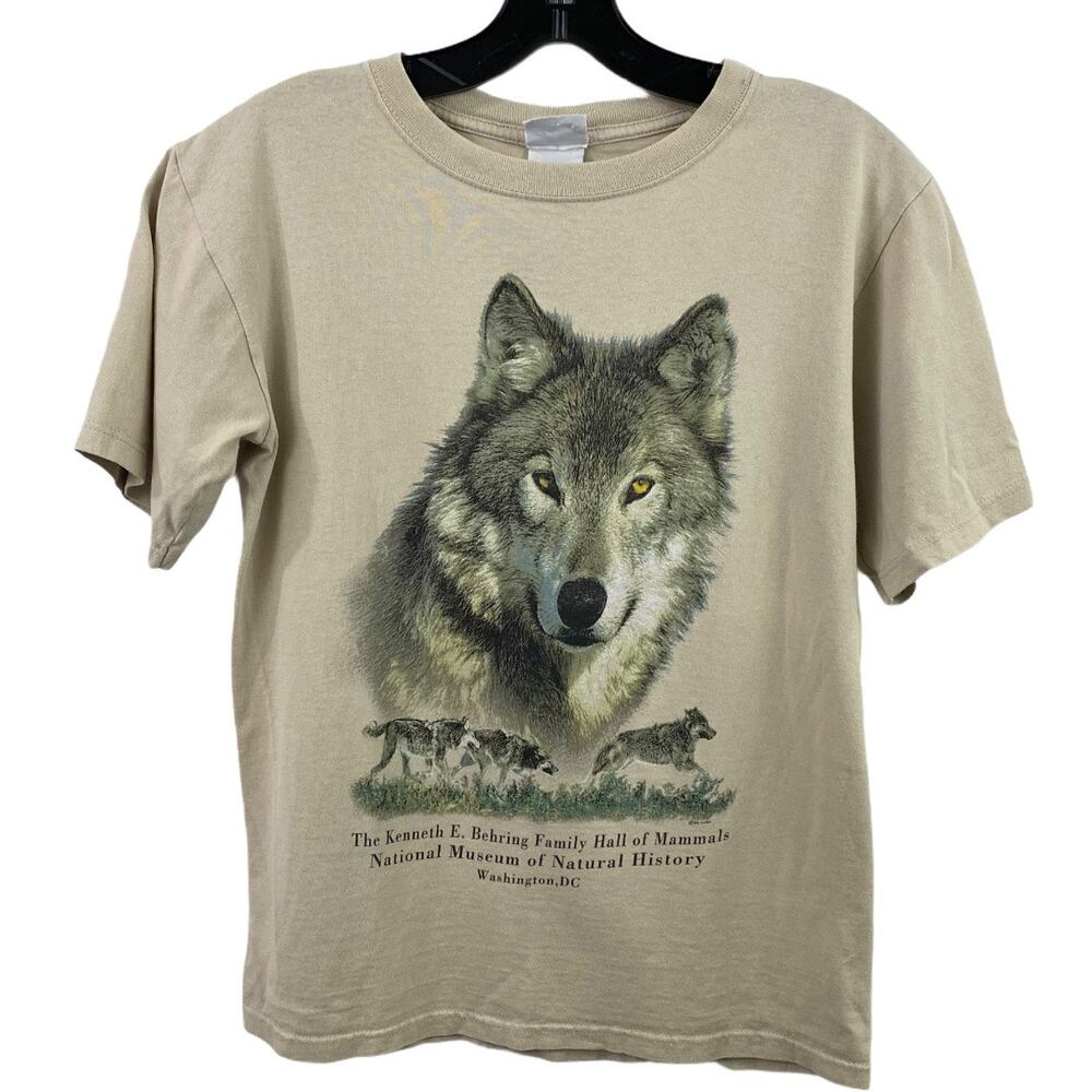 Vintage Smithsonian Institution Wolf T Shirt, Nature Graphic Tee USA Museum